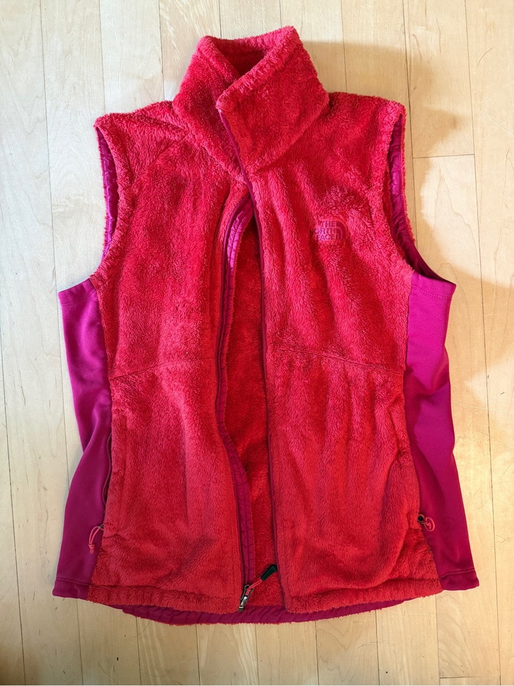 Cozy Cherry- Red Fuzzy Vest - Large 🍒